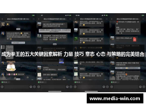 成为拳王的五大关键因素解析 力量 技巧 意志 心态 与策略的完美结合